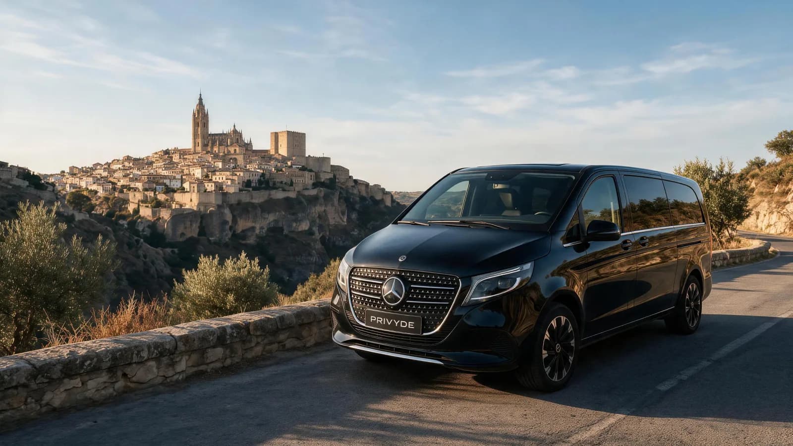 Mercedes-Benz V300 Atelier en un mirador de la carretera de circunvalación de Toledo